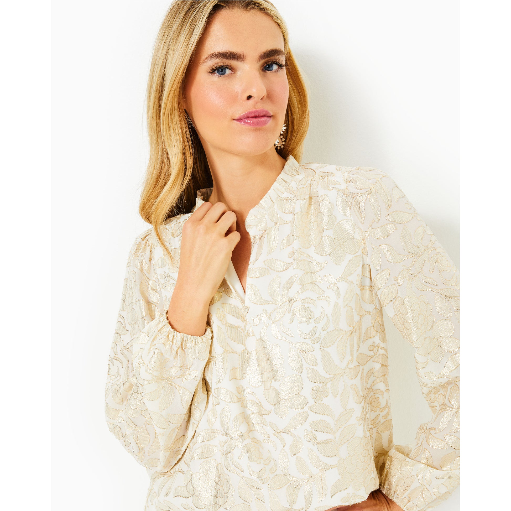 Giana Long Sleeve Silk To - Coconut