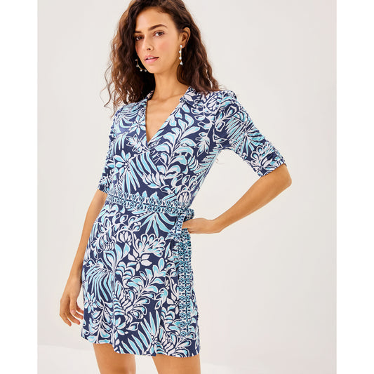 Ibby Skirted Romper - Sapphire Pool Summer Shorelines