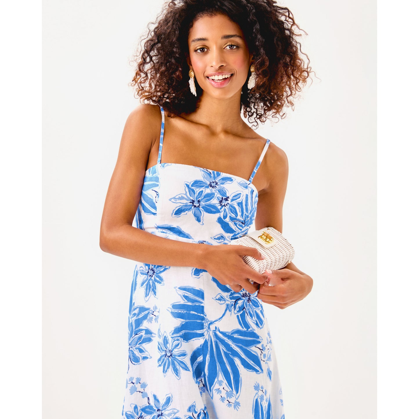 Jorgian Linen Midi Dress - Resort White