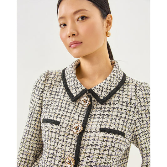 Kalara Boucle Jacket - Coconut