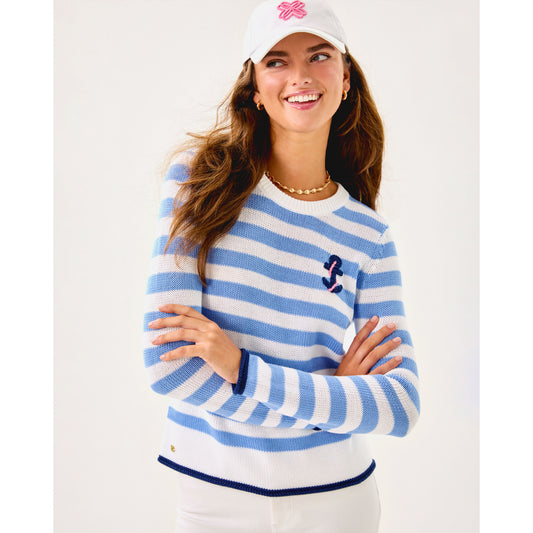 Kellyn Sweater - Jacaranda Blue Nauti Stripe
