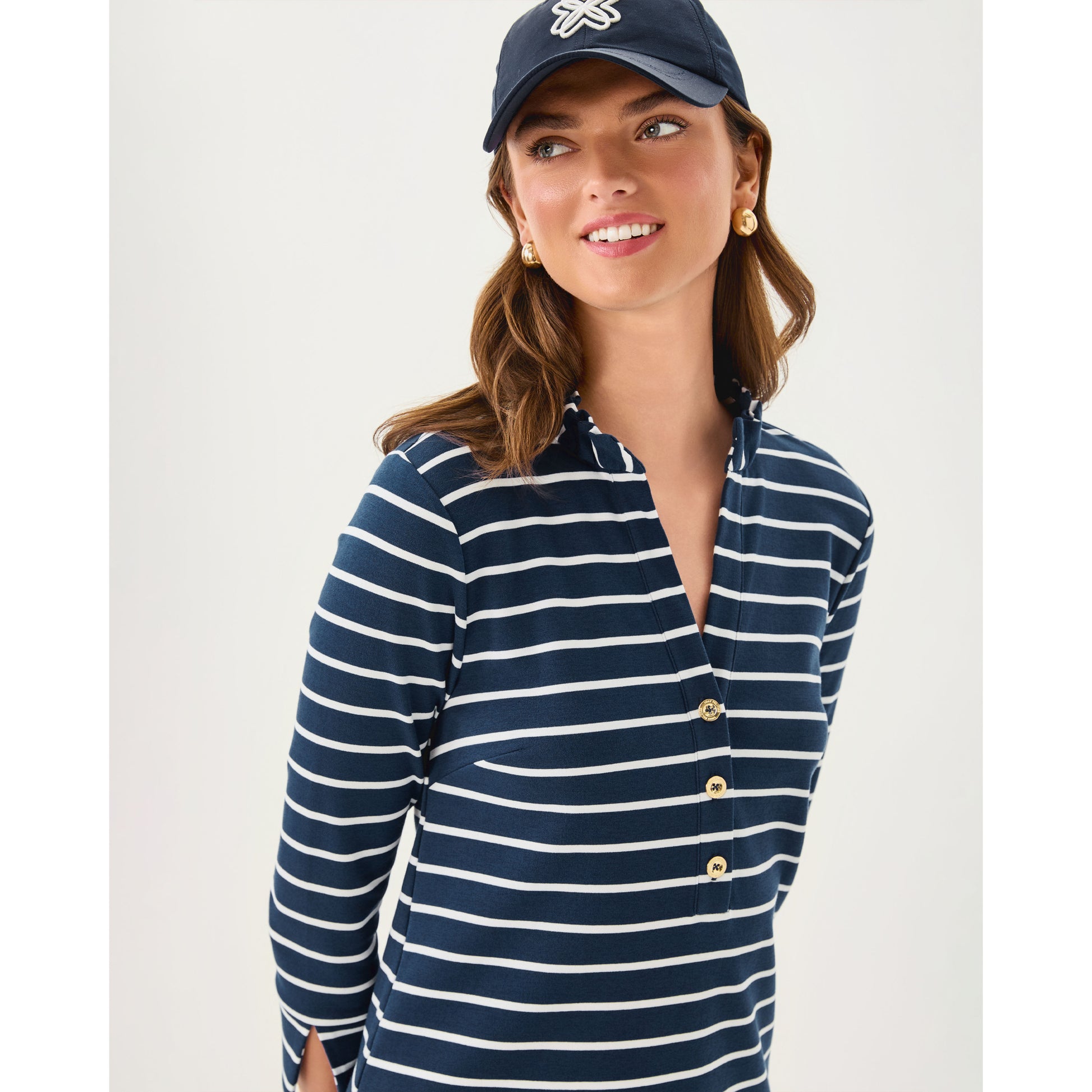 Knightley Dress - Low Tide Navy Heritage Stripe