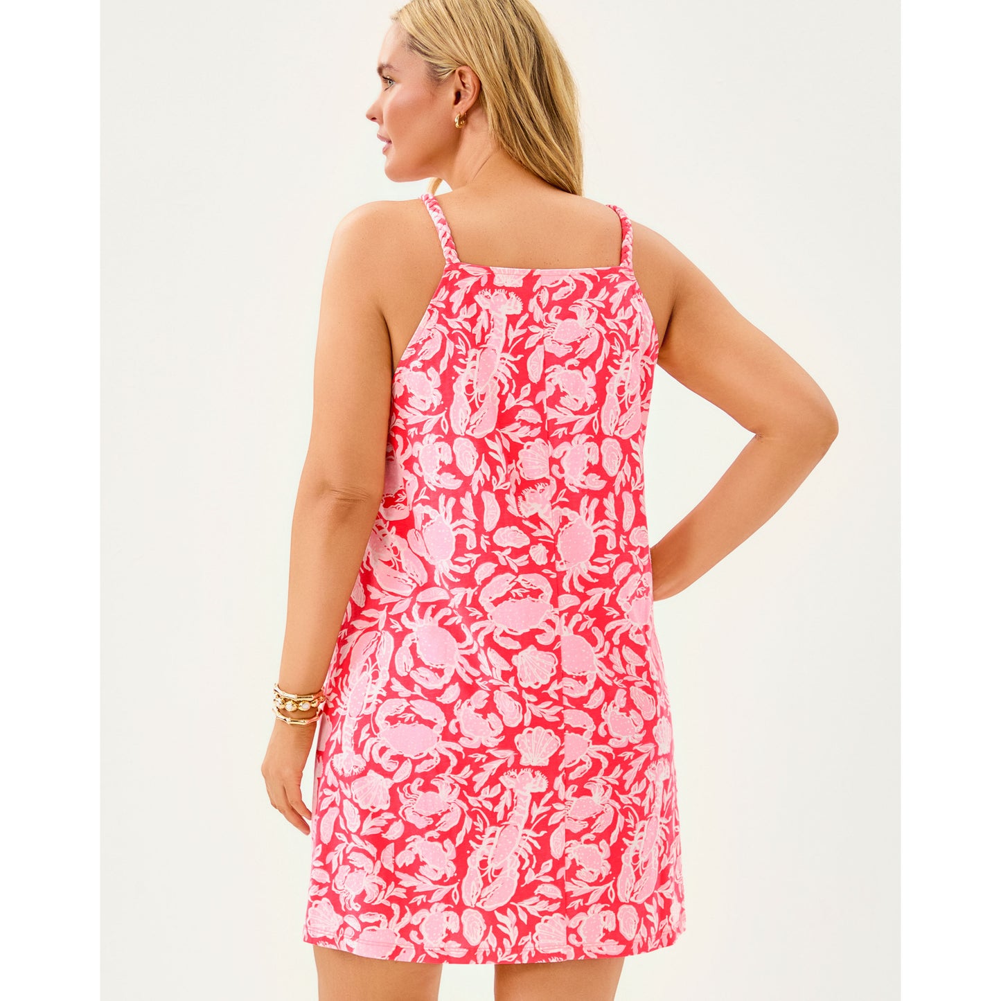 Kyleigh Dress - Cane Coral Crab Collab