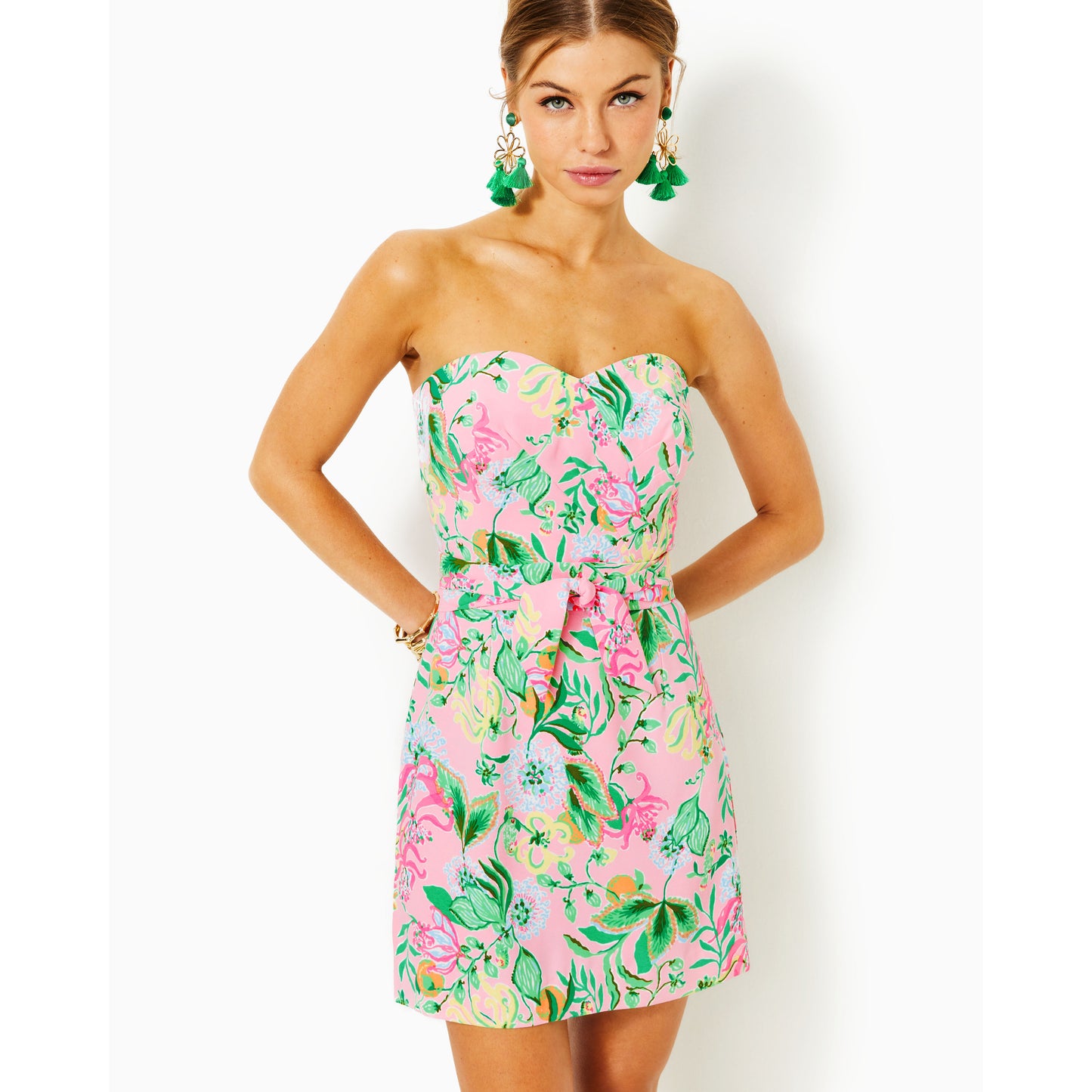 Kylo Strapless Skirted Romper - Multi Via Amore Spritzer