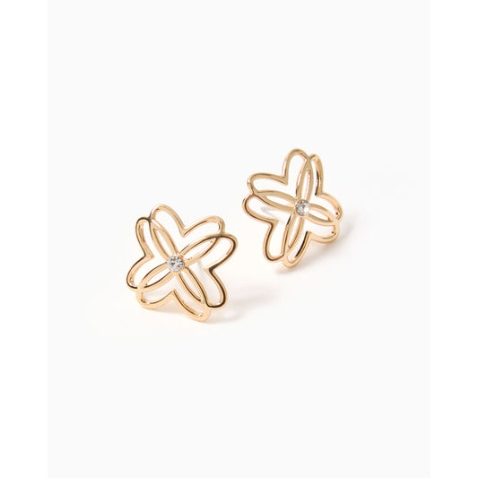 LP Logo Stud Earrings - GOLD METALLIC