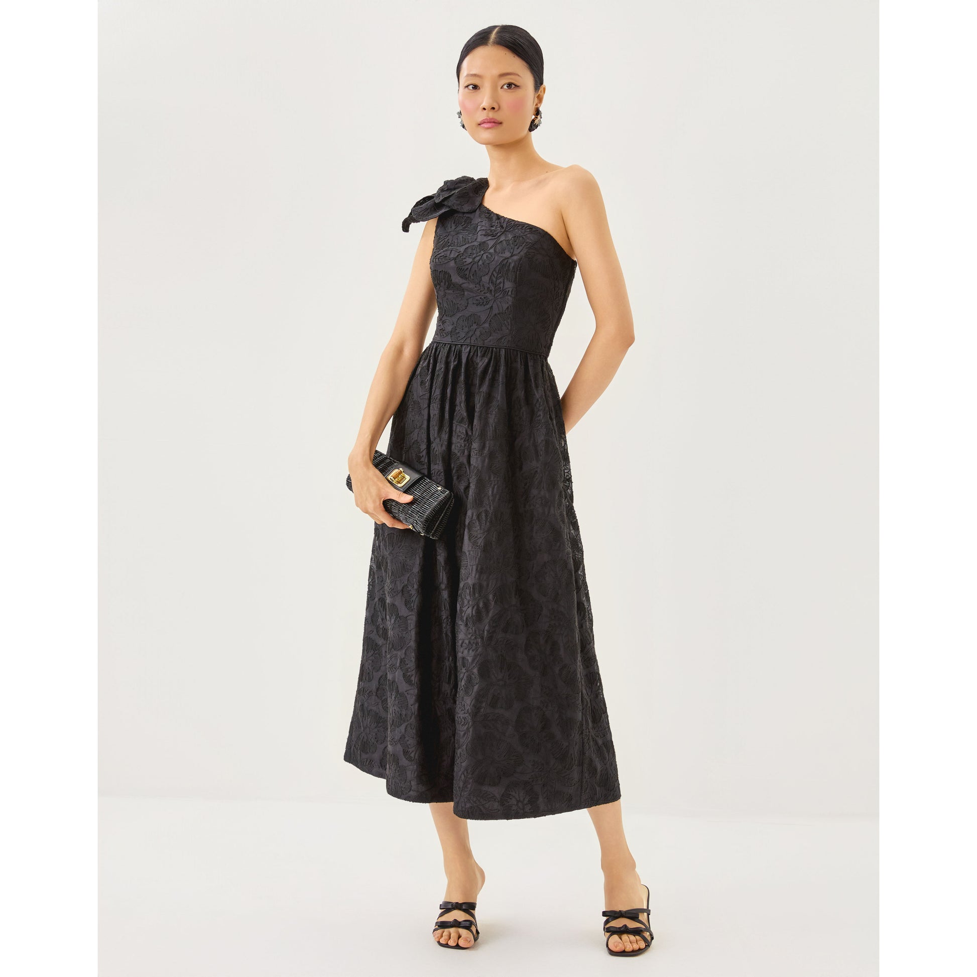 Lynsi Midi Dress - Noir