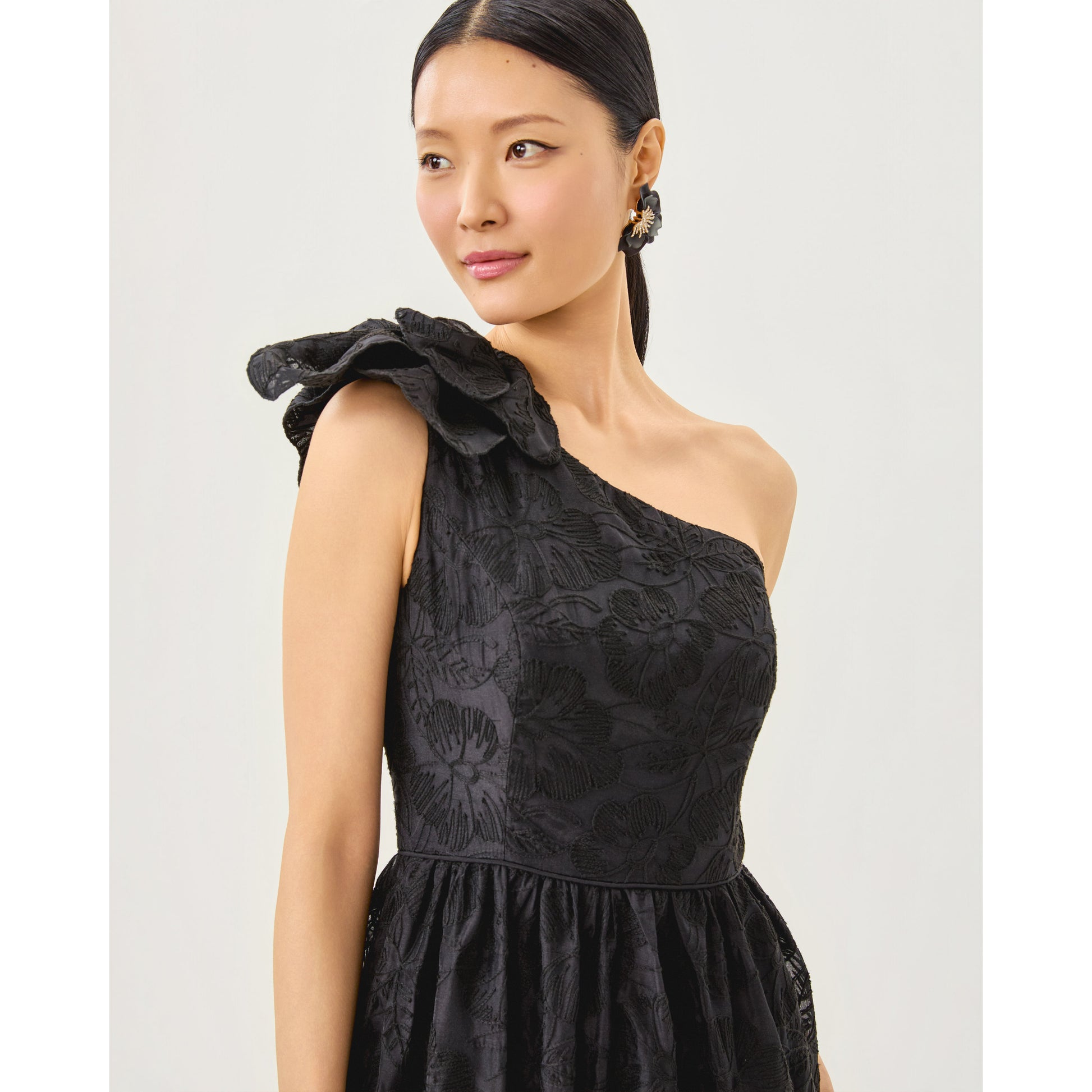 Lynsi Midi Dress - Noir