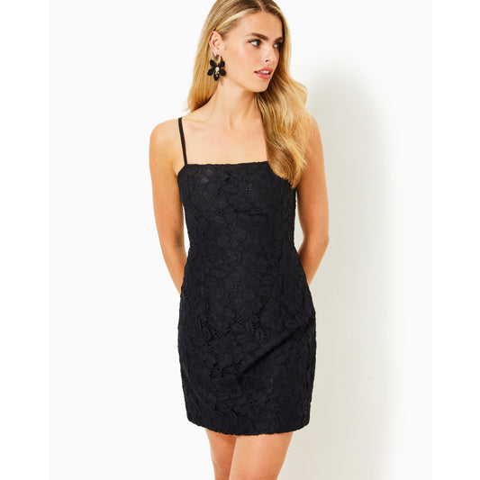 Maret Lace Dress - Noir Flora Corded Lace