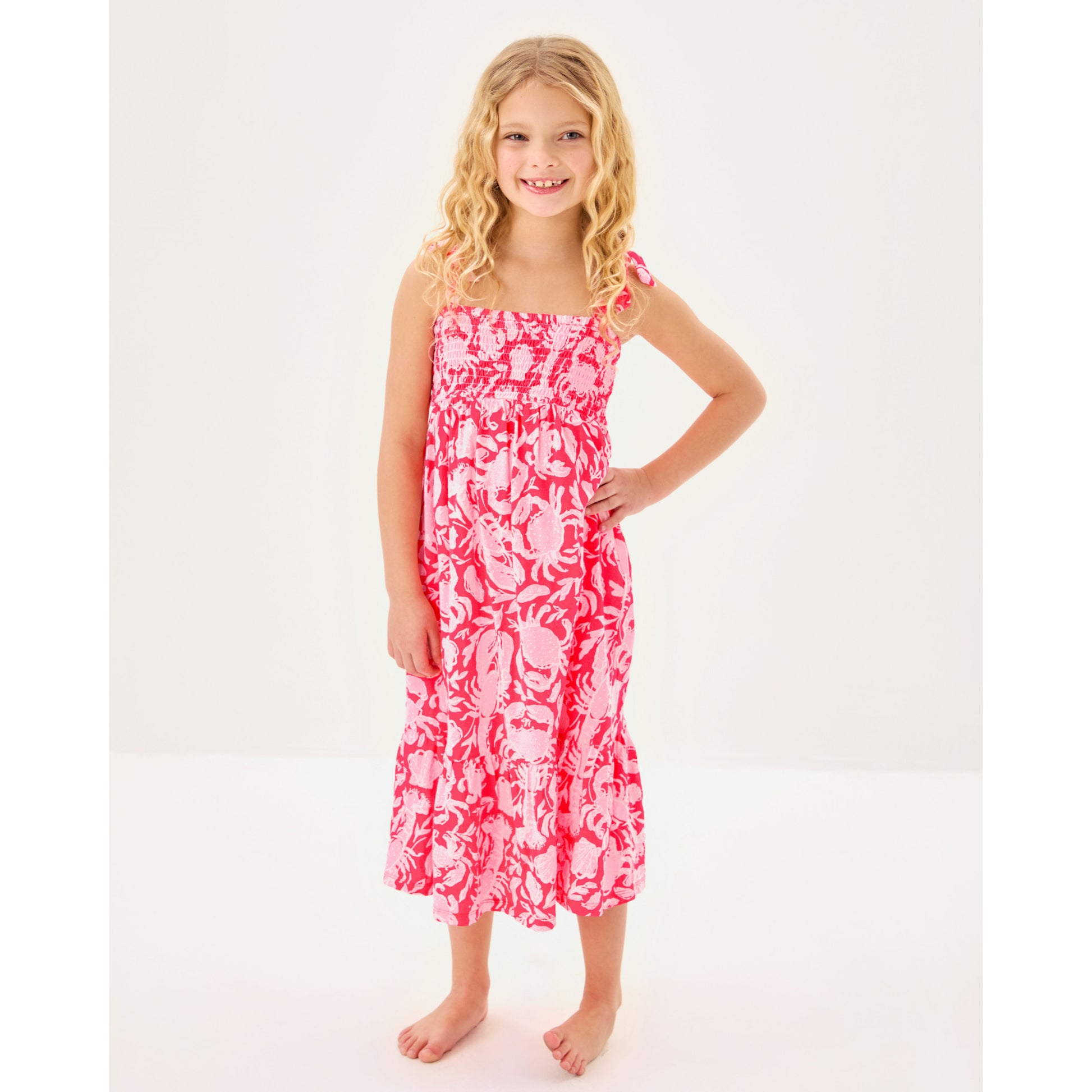 Mini Kailua Maxi Dress - Cane Coral Crab Collab