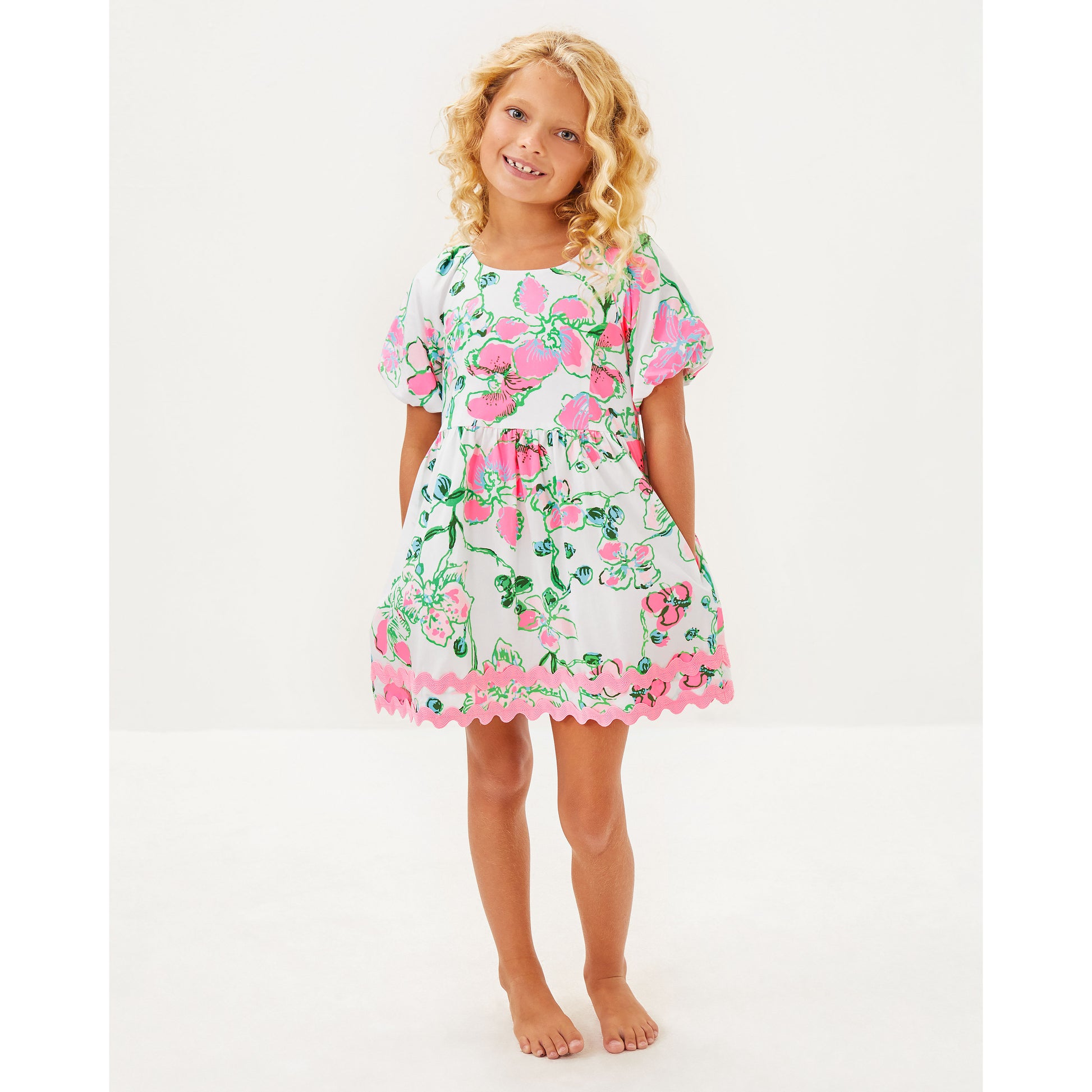 Mini Knoxlie Dress - Multi Oversized Orchids on The Avenue