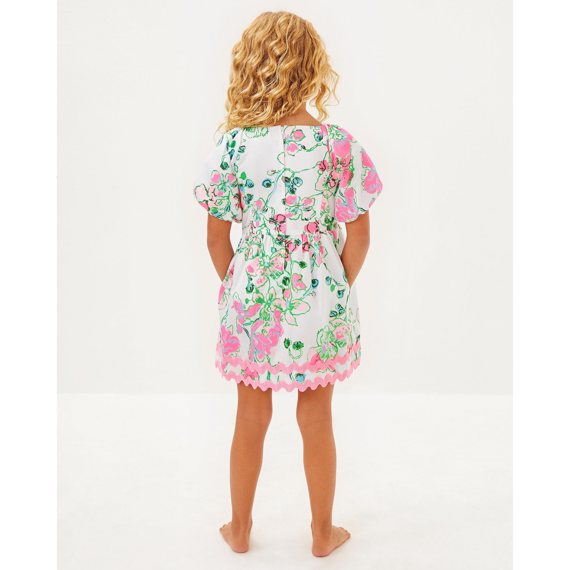 Mini Knoxlie Dress - Multi Oversized Orchids on The Avenue