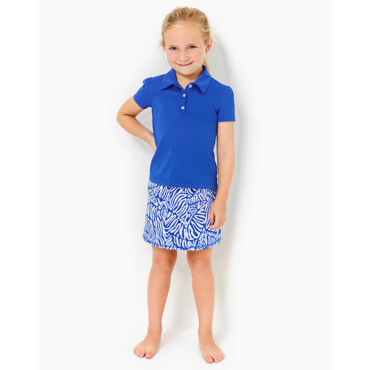 Mini Maryana Skort Upf 50 - Martinique Blue Zee Bebe