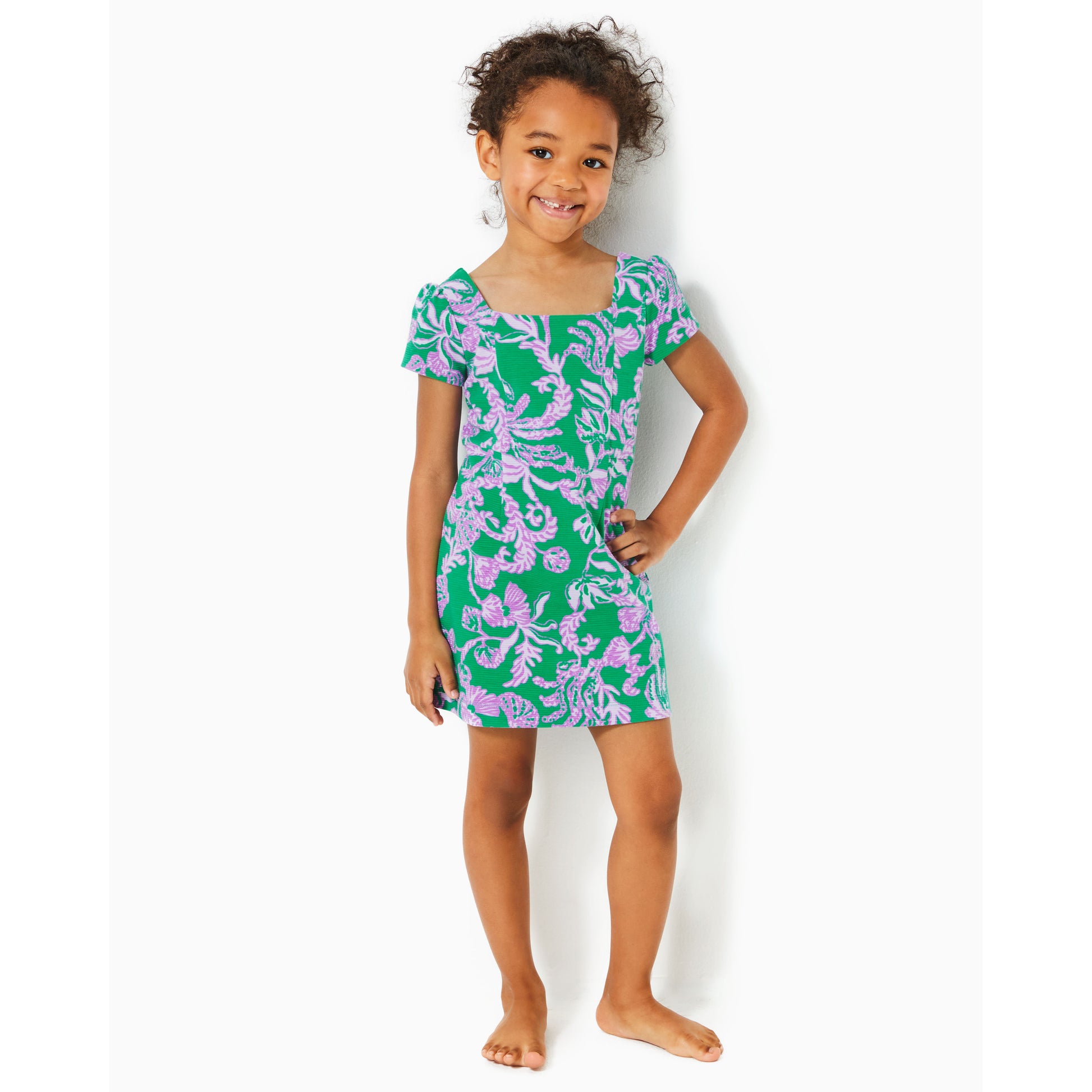 Mini Montrey Dress - Brazilian Green Salty Sandbar