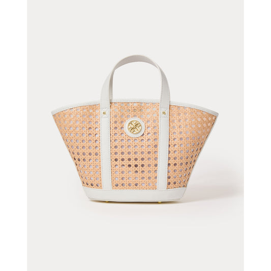 Mini Wintour Cane Bag - SAND BAR X RESORT WHITE
