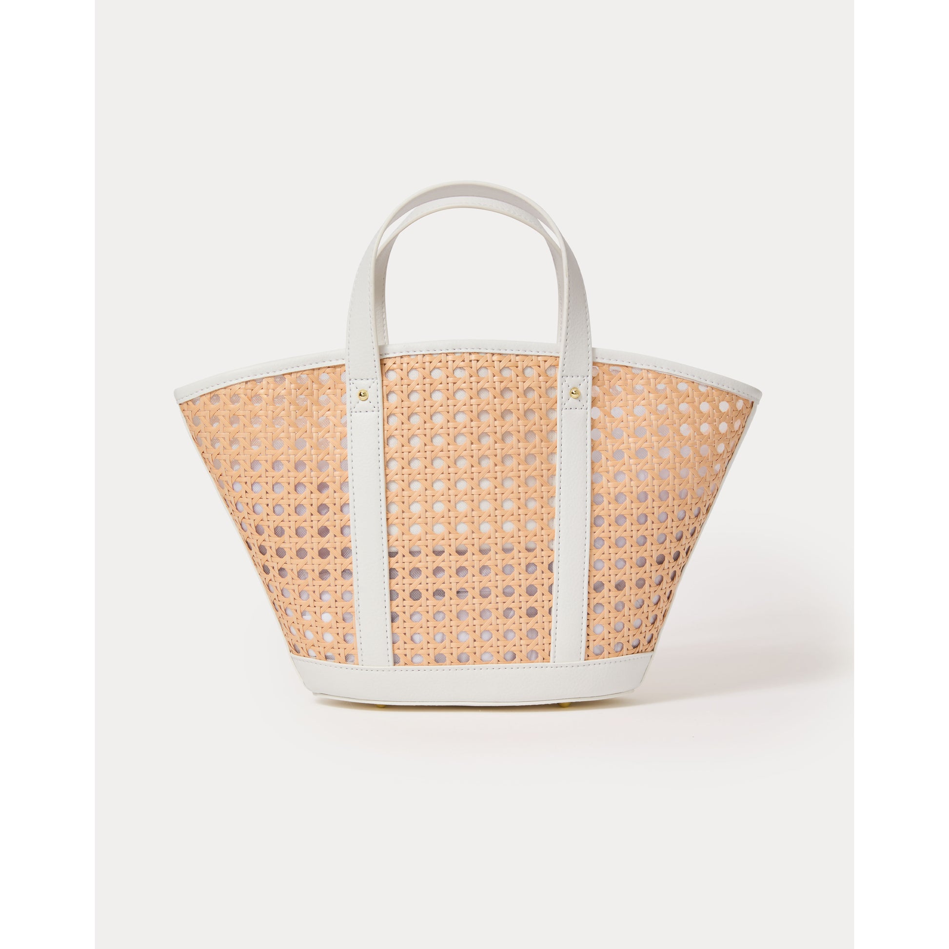 Mini Wintour Cane Bag - SAND BAR X RESORT WHITE
