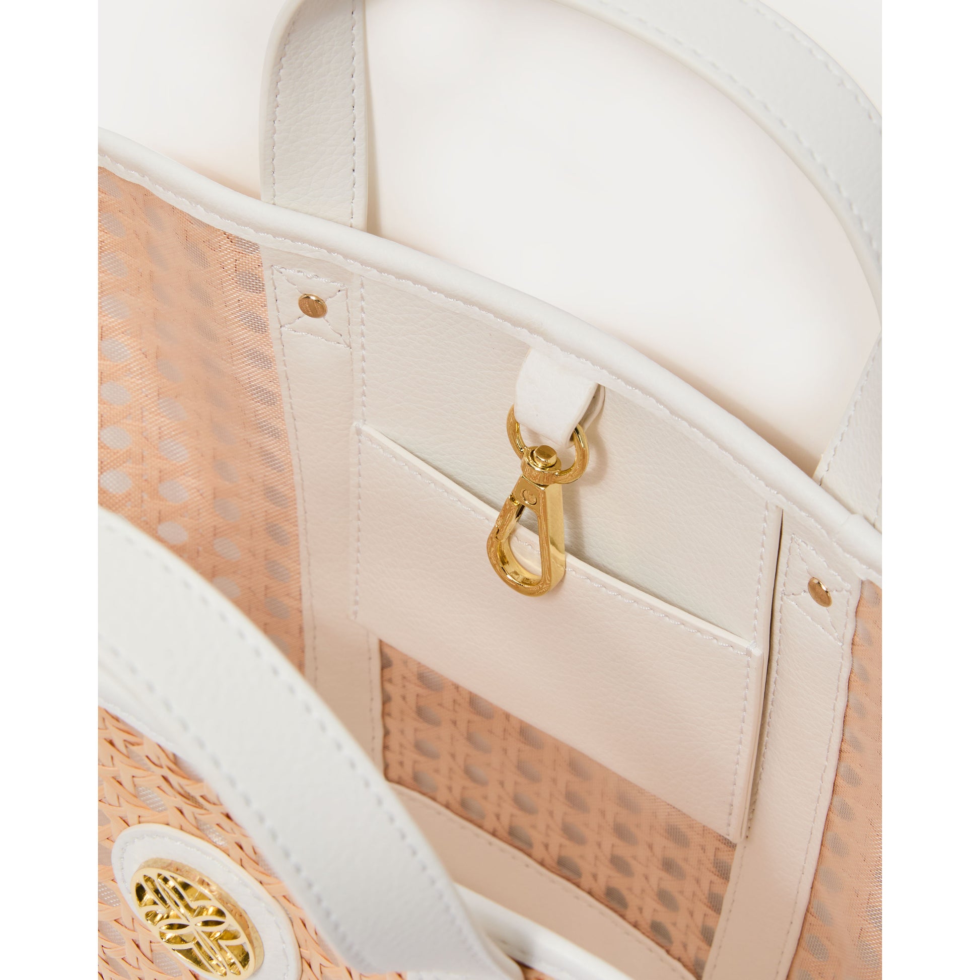 Mini Wintour Cane Bag - SAND BAR X RESORT WHITE