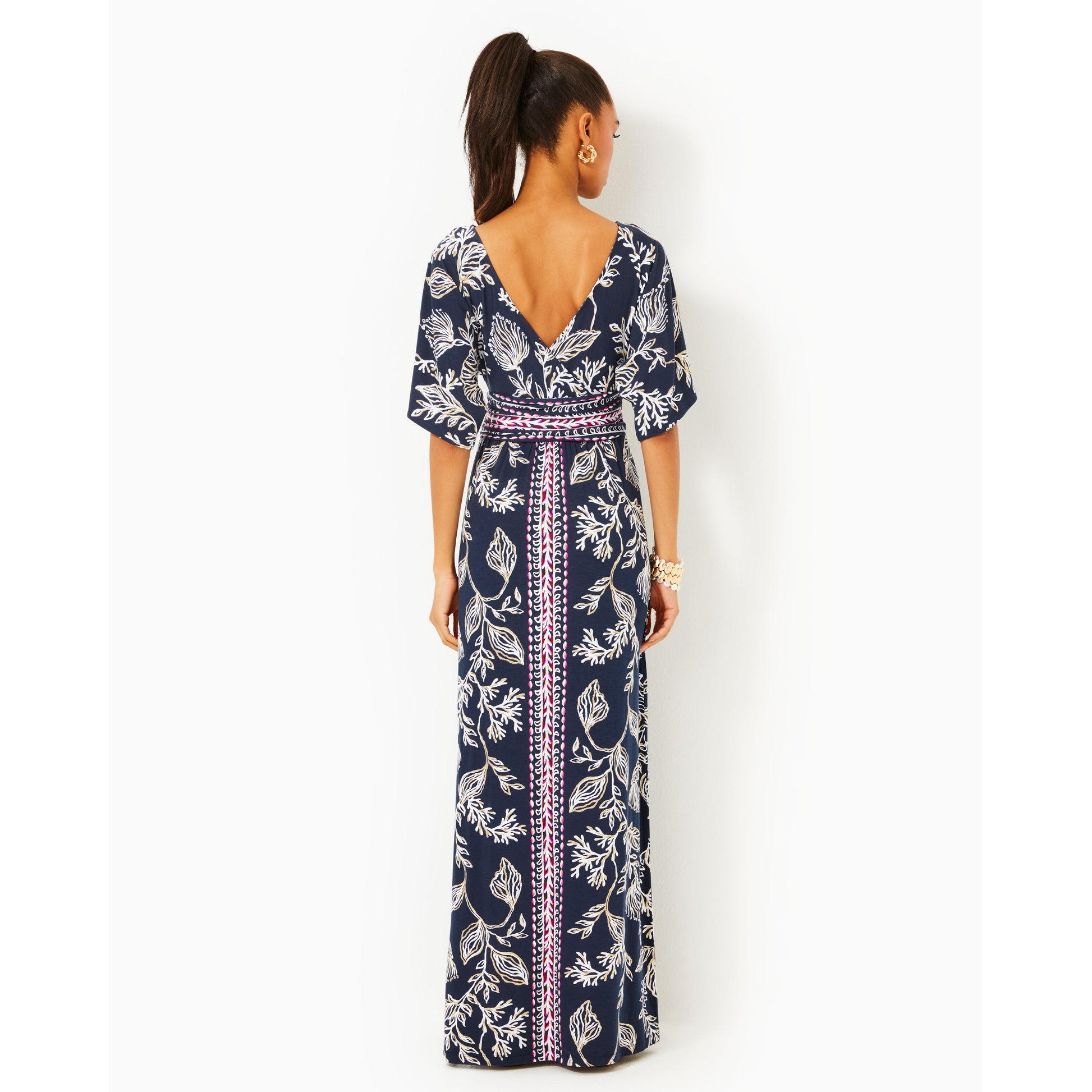 Parigi Boat Neck Maxi Dress - Low Tide Navy