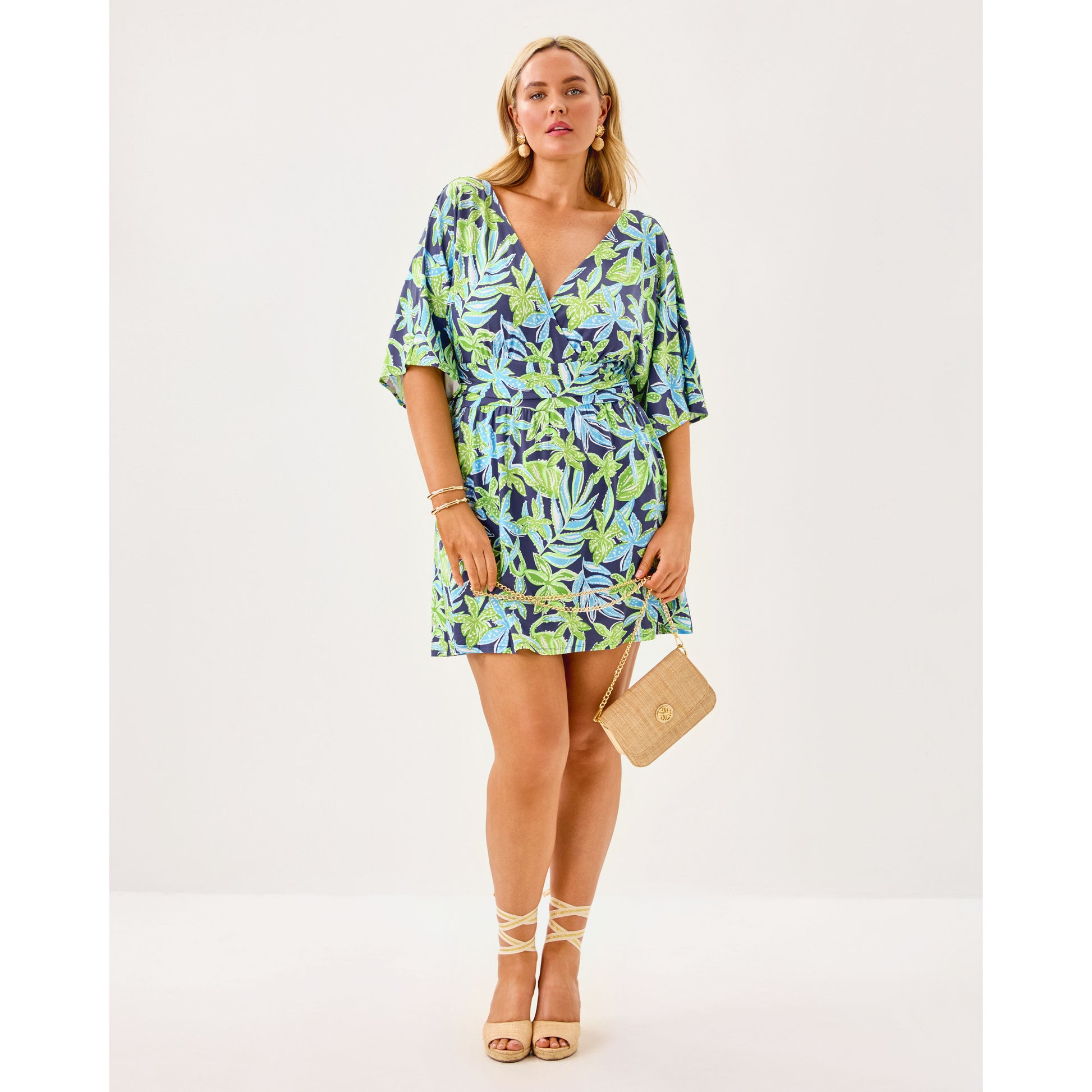Parigi Knit Skort Romper - Sapphire Pool Tropical Tango