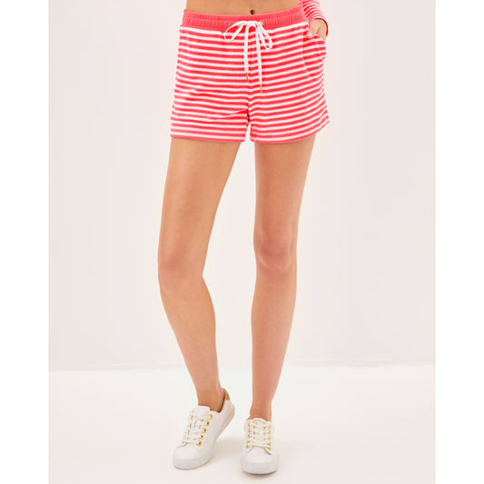 Peppi High Rise Short - Cane Coral St. Tropez Stripe
