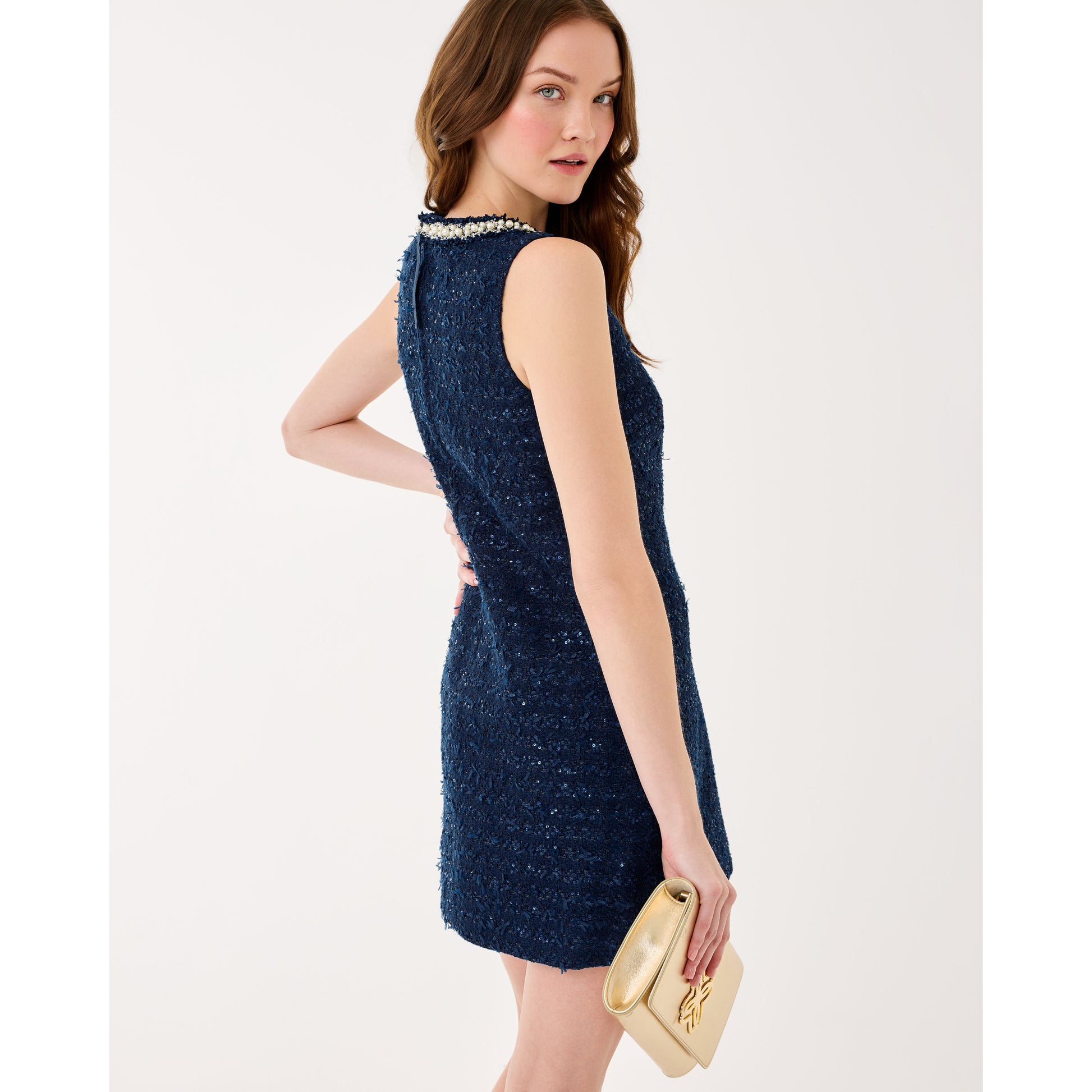 Ronan Skirted Romper - Low Tide Navy After Party Lurex
