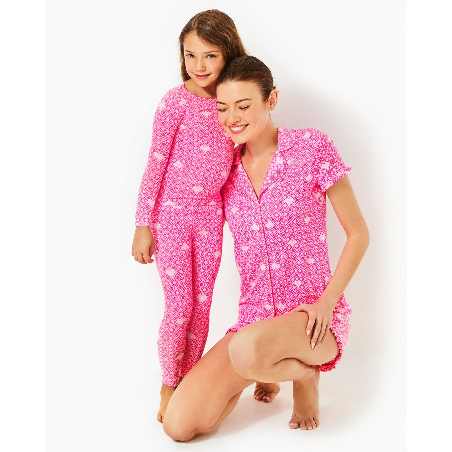 Sammy Pajama Set - Passion Fruit Pink Fluttering Hearts