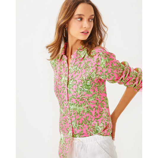 Sea View Button Down - Rousseau Pink Mane Character