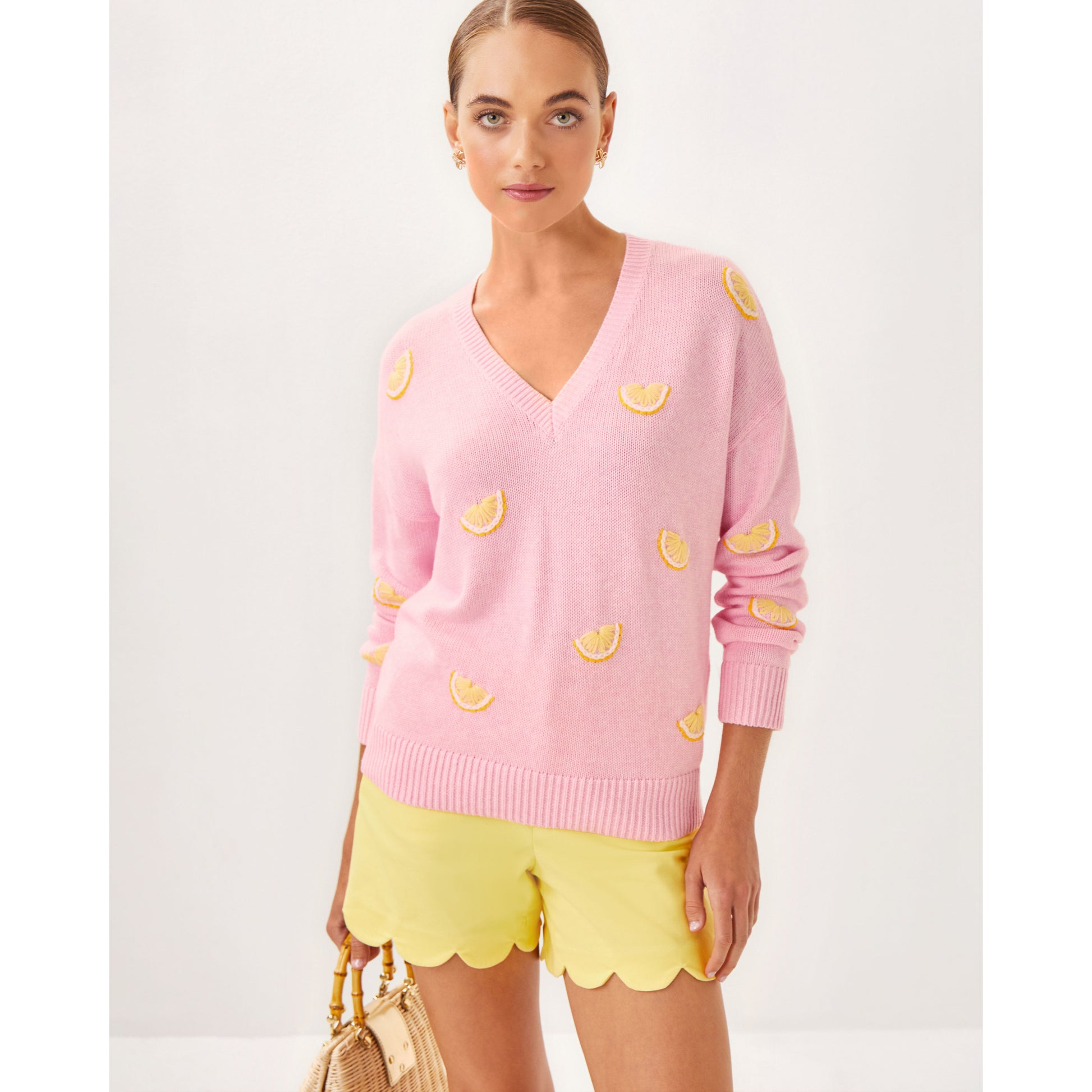 Tensley Sweater - Heathered Pink