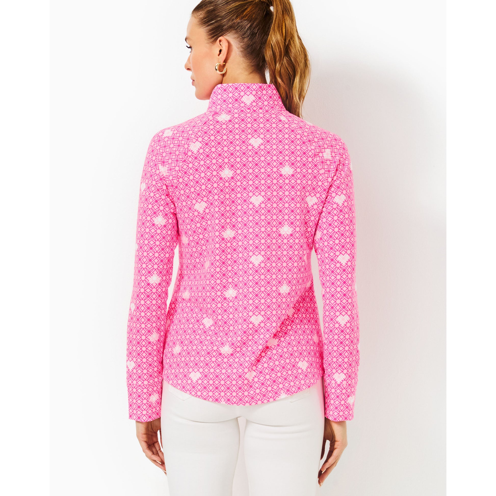 Upf 50+ Skipper Popover - Passion Fruit Pink Fluttering Hearts