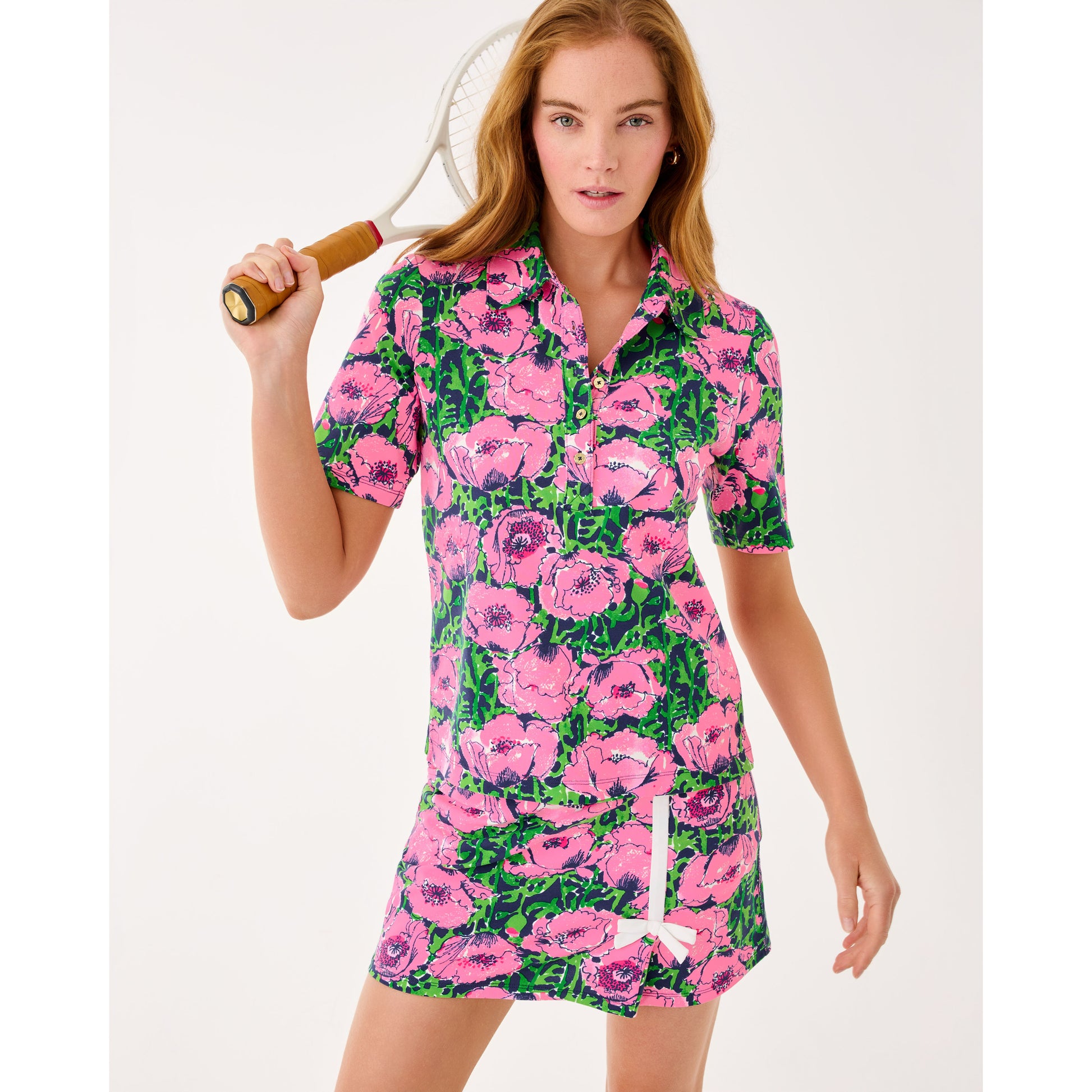 Via Flora Polo UPF 50+ - Low Tide Navy Florrie