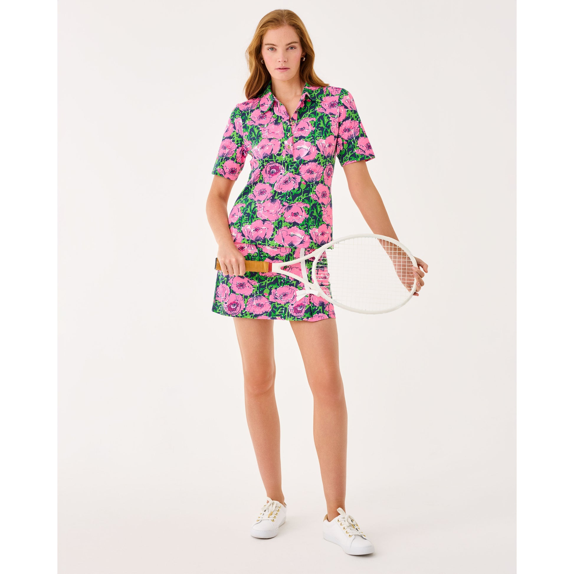 Via Flora Polo UPF 50+ - Low Tide Navy Florrie