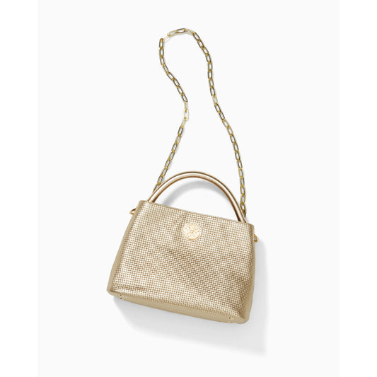 Vivette Top Handle Bag - GOLD METALLIC